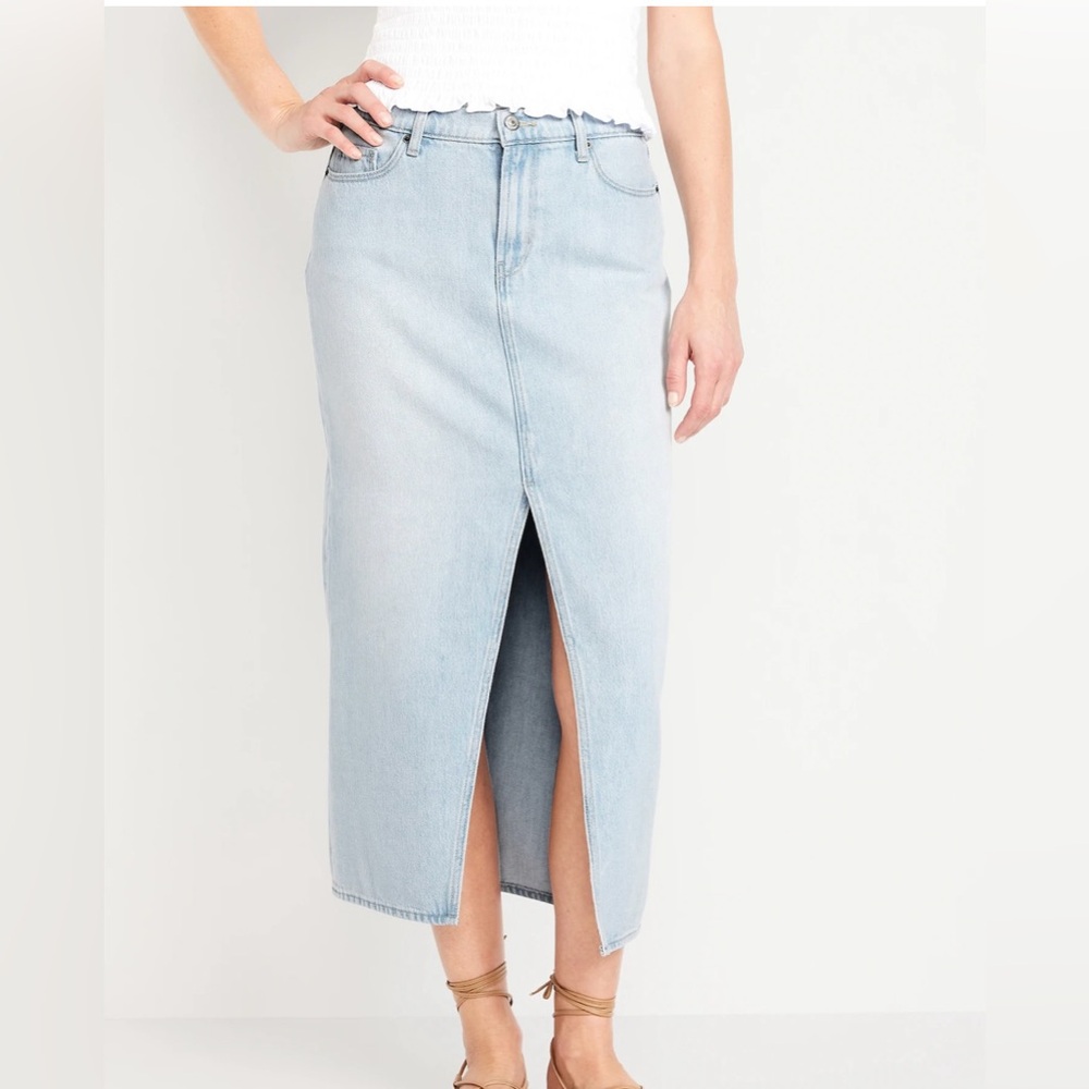 Denim maxi skirt size 28